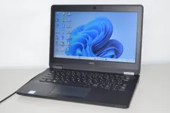 中古ノートパソコン Windows11+office 爆速SSD256GB DELL Latitude E7270 core i7-6600U/メモリ16GB/12.6インチ/USB3.0/WEBカメラ/無線