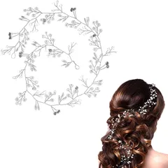 【迅速発送】髪飾り ヘッドドレス ウェディング ヘアアクセサリー 結婚式 カチューシャ パール ラインストーンヘアバンド 髪留め 女の子 ヘッドドレス 子供 花嫁 花冠 クラウン フラワー ヘアバンド パーティー 発表会 入学式 卒業式 シルバー