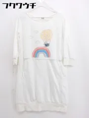 ◇ AS KNOW AS PINKY アズノゥアズピンキー 切替　プリント 長袖 膝丈 ワンピース サイズレディース ホワイト レディース  【中古】 【1106110000332】のサムネイル