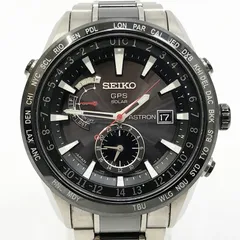 【加古川店】 中古 SEIKO | セイコー 腕時計 ASTRON ソーラーGPSウォッチブライトチタンモデル SBXA015 ブラック 【131】