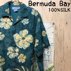 Bermuda Bay シルク製アロハシャツ M 古着 (904)
