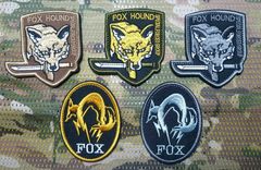 【人気商品】5点セット メタル ギア ソリッド フォックス FOX HOUND MGS スネーク パッチ 刺繍 ワッペン ベルクロ パッチ サバゲ― サバイバル ミリタリー
