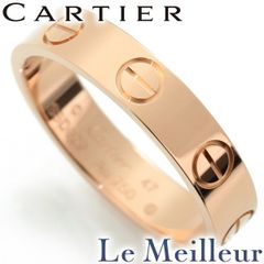 カルティエ ミニラブ リング 指輪 K18 7号 Cartier 中古 プレラブド 返品OK