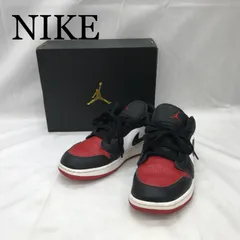 使用感あり NIKE GS Air Jordan 1 Low  553560-161 Bred Toe/ブレッドトゥ UK:3.5  BR:34.5  EUR:36  cm:23  ホワイト/ブラック-バーシティレッド-ホワイト 23 レディース 靴