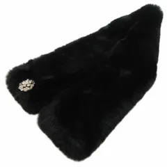 エムズグレイシー M'S GRACY ティペット ストール フェイクファー ビジュー 黒 ブラック /JSのサムネイル