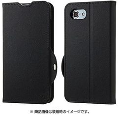 【訳あり・未使用品】手帳型ケース ブラック AQUOS R compact■701SH／au SHV41／SH-M06■アクオスR コンパクト
