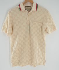 GUCCI/グッチ GGコットンピケ ポロシャツ アイボリー サイズXS 753572 タグ付き