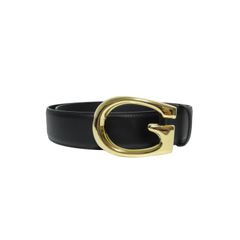 グッチ新品メンズGUCCIレザーGバックル黒ベルト85