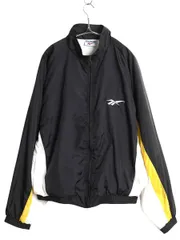 【お得なクーポン配布中!】 90s リーボック フルジップ ナイロン トラック ジャケット メンズ L / オールド ウインドブレーカー ハイネック ワンポイント トリコカラー