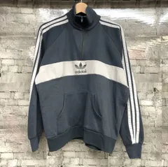 【希少】adidasスウェットハーフジップ　ベロア　センターロゴ　モノグラム L adidas アディダス メンズ セレーノ AEROREADY カット スリー