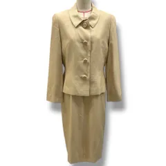 新品 未使用 タグ付き YUKI TORII ユキトリイ ウールシルクワンピーススーツ セットアップスーツ ジャケット ワンピース セレモニー 入学式 卒業式 ベージュ サイズ11 レディース 春 ゴーゴー古着久喜倉庫店 30 No.449