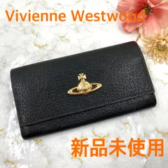 新品未使用❣️ Vivienne Westwood ヴィヴィアンウエストウッド オーブ レザー がま口 二つ折り 長財布 ウォレット ブラック