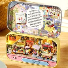 手作りミニチュアハウスキット 缶の中に小さな世界【Lucky Market～ラッキーマーケット～】
