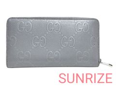 GUCCI グッチ GGエンボス ジップアラウンドウォレット ラウンドファスナー長財布【T140】