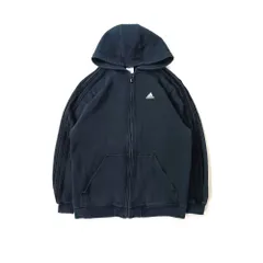 adidas アディダス フルジップパーカー スリーストライプス パフォーマンスロゴ 160 裏起毛　B202507