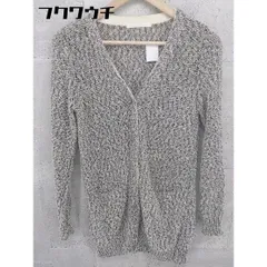 ◇ URBAN RESEARCH DOORS コットン 長袖 ニット カーディガン サイズONE ホワイト系 グレー系 レディース 【中古】 【1002801924089】