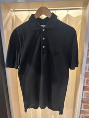 LACOSTE ラコステ ビッグロゴ ポロシャツ 半袖ポロ ブラック オールブラック A-442