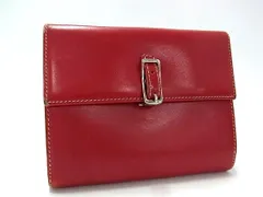 COACH コーチ レザー 二つ折り 財布 ウォレット 札入れ 小銭入れ レディース レッド系 DH8630