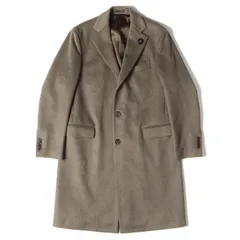 美品 LARDINI ラルディーニ コート ブートニエール付き ピークドラペル カシミヤ ウール 3B チェスターコート ブラウン 52 イタリア製 ブランド オフィス フォーマル カジュアルのサムネイル