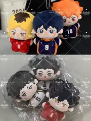 ハイキュー!!　ぬいぐるみ（プリント生地）ストラップ　日向翔陽　影山飛雄　孤爪研磨　赤葦京治　黒尾鉄郎　木兎光太郎