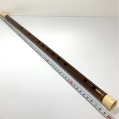 【美品】 篠笛 丸山　楽人　天地巻　籐両巻　内部赤塗　7穴　6本調子　お囃子 美品】 篠笛 丸山 楽人 天地巻 籐両巻 内部赤塗 7穴 6本調子 お囃子