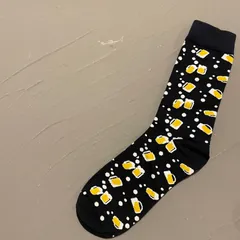 飲み物シリーズ　ビール柄靴下　〜スーツ柄とお揃いで♪〜　レディースソックス