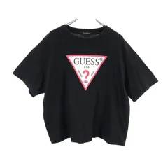ゲス ロゴプリント 半袖 Tシャツ XXS 黒 Guess メンズ 【中古】  【230506】 メール便可