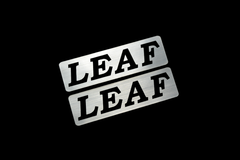 EE-715-2 LEAF 銀黒 アクリル2層 ステッカー 日産 リーフ ZE1 前期 後期 モデリスタ 2枚1セット