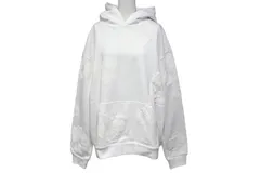 新品未使用 DENIMTEARS デニムティアーズ コットンリース プルオーバースウェットパーカー フラワー ホワイト サイズXL 中古 4c075168