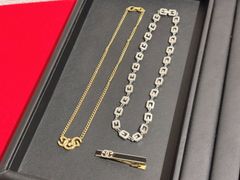 【na-00064】ジバンシー　アクセサリー　3点　まとめ販売　ゴールド　シルバー　ネックレス　ネクタイピン