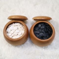 囲碁 碁石 蛤 はまぐり 那智黒 碁笥付