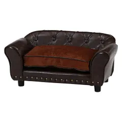 猫脚 巻肘 彫刻 鋲打☆チェスターフィールド アンティークソファ