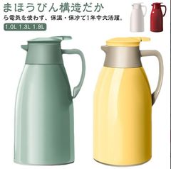 新品! 大容量 1.9L ステンレス魔法瓶 卓上ポット 真空断熱構造 片手で注げる 軽量ボディ アウトドア リビング 店舗用 1900ml 保温24時間対応 kkkulj