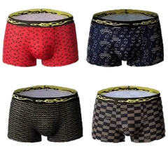 メンズ 下着 4枚セット 吸水速乾 通気 吸汗 ボクサーパンツ