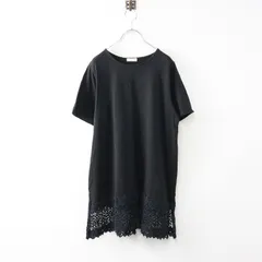 大きいサイズ アズノゥアズドゥバズ as know as de base ゴージャスレースなチュニック XL/ブラック トップス カットソー【2400014033052】