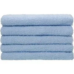 【新品・4営業日で発送】フェイスタオル ブルー 230匁 1パック(5枚)