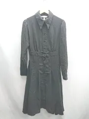 ◇ ⊇ H&M エイチアンドエム 襟付き 長袖 ロング丈 ワンピース サイズ38 ブラック レディース E  【1409240035411】