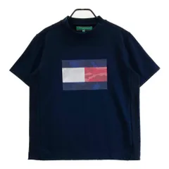 サイズ：L TOMMY HILFIGER GOLF トミー ヒルフィガーゴルフ  ハイネック 半袖Tシャツ  ネイビー系 [240101523921] ゴルフウェア メンズ ストスト
