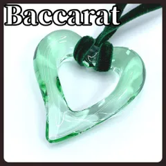 Baccarat　バカラ　クリスタル　ペンダント　ネックレス　グリーン　ハート