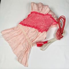 帯揚げ帯締め　薄ピンクセット　細い帯締め