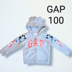 【 GAP 】美品 裏起毛 パーカー ミッキー 耳  グレー ディズニー 子供服
