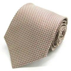 コムサデモードメン ブランド ネクタイ 総柄 ドット 格子柄 シルク 日本製 PO メンズ ホワイト COMME CA DU MODE 【中古】