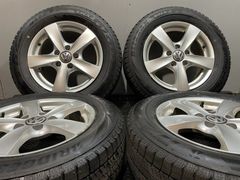 【BS BLIZZAK VRX2 195/65R15】スタッドレス【TAS JAPAN TARGA 15インチ 6J5HPCD112+47】21年製 VW純正キャップ VW/ゴルフ等 　(KTC201)