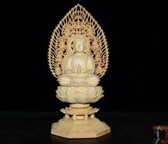 仏像 白檀 インド 木彫り 仏教美術 骨董 木像 置物 アンティー老山白檀 