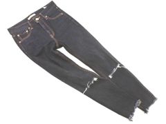 MOUSSY マウジー ダメージ加工 スキニー デニムパンツ size26/青 ■■ レディース
