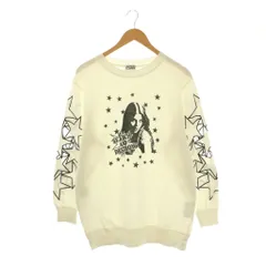 ヒステリックグラマー HYSTERIC GLAMOUR SEARCH AND DESTROY プリント クルーネック トレーナー スウェット F 白 ホワイト /AT ■OS