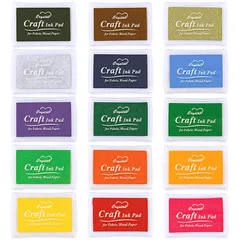 【数量限定】サムコス スタンプ台カ 15色セット カラフル インク 印鑑 ハンドメイド DIY フィンガーペイント メッセージカード 年賀状 ハンコ クリスマス お祝い 木材 にも使用可