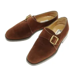 【中古】モレスキー MORESCHI スエード シングルモンク ドレスシューズ ブラウン【サイズ5】【メンズ】