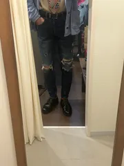 ZARA ザラ デニムパンツ ジーンズ ジーパン スリムパンツ スキニーパンツ ダメージジーンズ インディゴ サイズ31 A-427