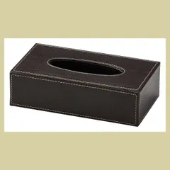 『ＰＶＣ』ティッシュケース（底面開閉タイプ／マグネット付き）　※デスク,オフィス,高級感,定番,スタンダード,インテリア,濃,深,暗,ダーク,茶色,樹脂,カバー,ボックス,マグネットロック,合皮チック,レザー風